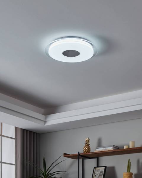 Lampada da soffitto LED Lanciano Acciaio / Policarbonato - 4 punto luce