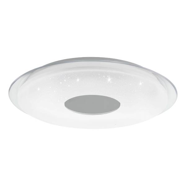 Lampada da soffitto LED Lanciano Acciaio / Policarbonato - 4 punto luce