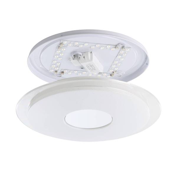 Lampada da soffitto LED Lanciano Acciaio / Policarbonato - 4 punto luce