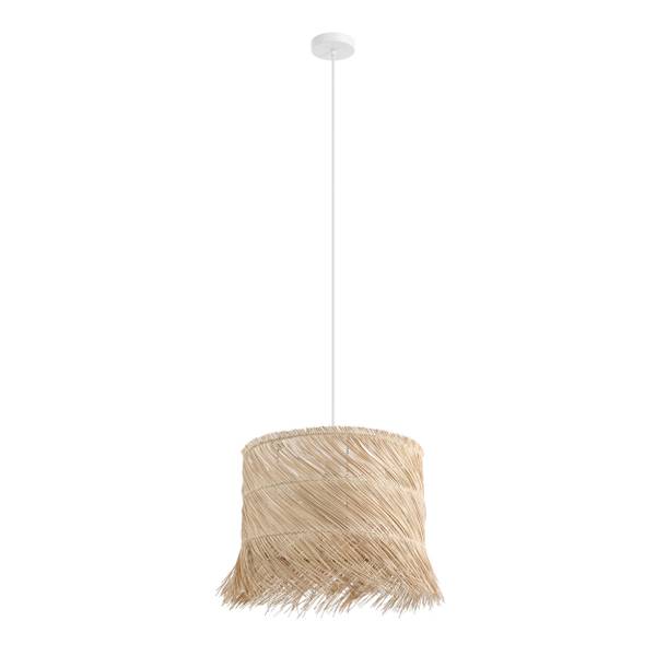 Lampada a sospensione Paisano Rattan / acciaio - 1 punto luce