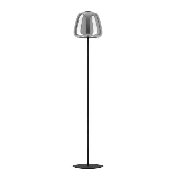 LED-Stehleuchte Alfero Rauchglas / Stahl - 1-flammig