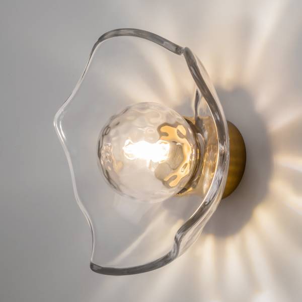 Wandleuchte Miracle Typ A Klarglas / Mischmetall - 1-flammig