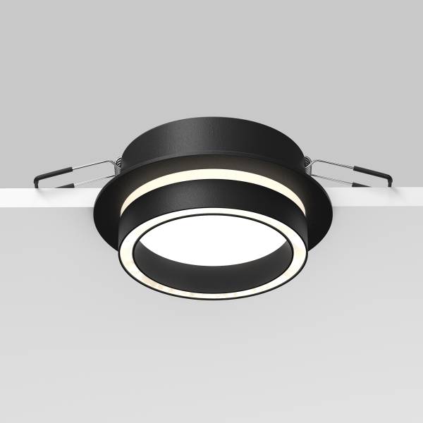 Lampada a incasso Orlo Vetro acrilico / Alluminio - 1 punto luce - Nero