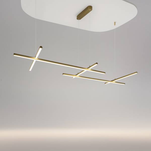 LED-Pendelleuchte Radiance Silikon / Aluminium - 1-flammig - Breite: 74 cm