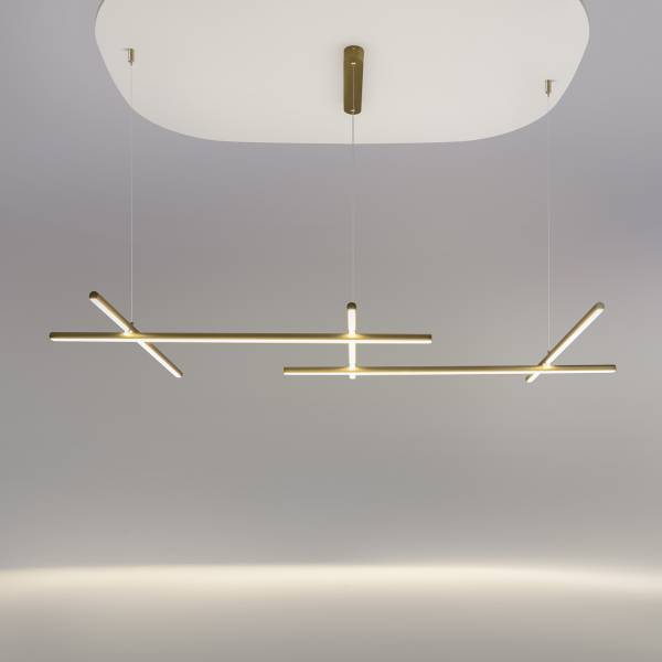 LED-Pendelleuchte Radiance Silikon / Aluminium - 1-flammig - Breite: 74 cm