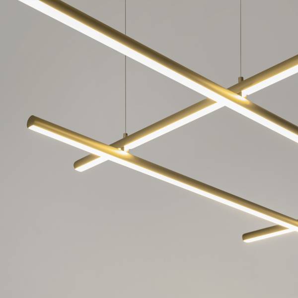 LED-Pendelleuchte Radiance Silikon / Aluminium - 1-flammig - Breite: 74 cm