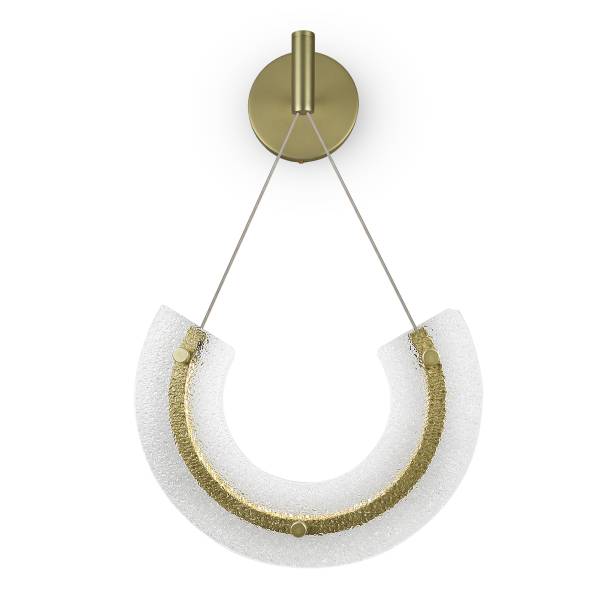 Lampada a muro LED Maya Vetro fumé / Alluminio - 1 punto luce