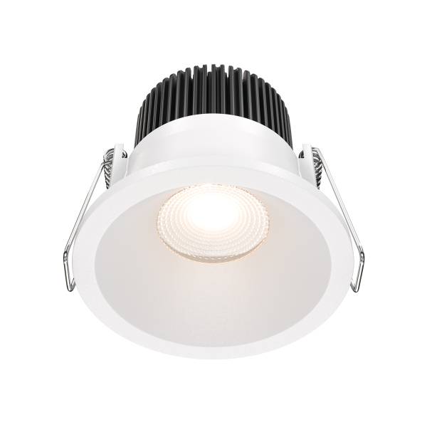 LED-Einbauleuchte Zoom Aluminium - 1-flammig - Weiß