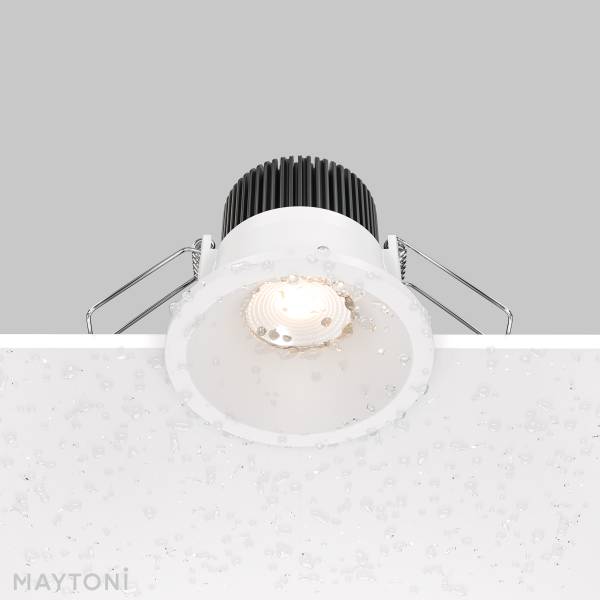 LED-Einbauleuchte Zoom Aluminium - 1-flammig - Weiß