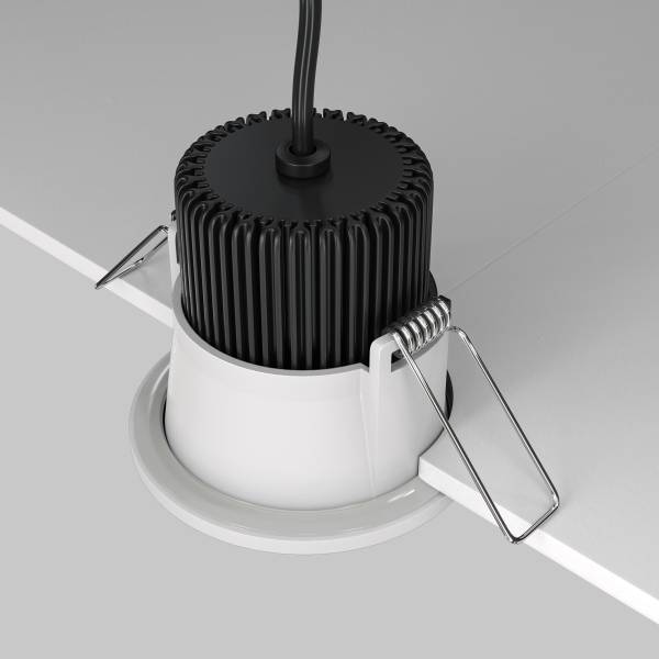 LED-Einbauleuchte Zoom Aluminium - 1-flammig - Weiß