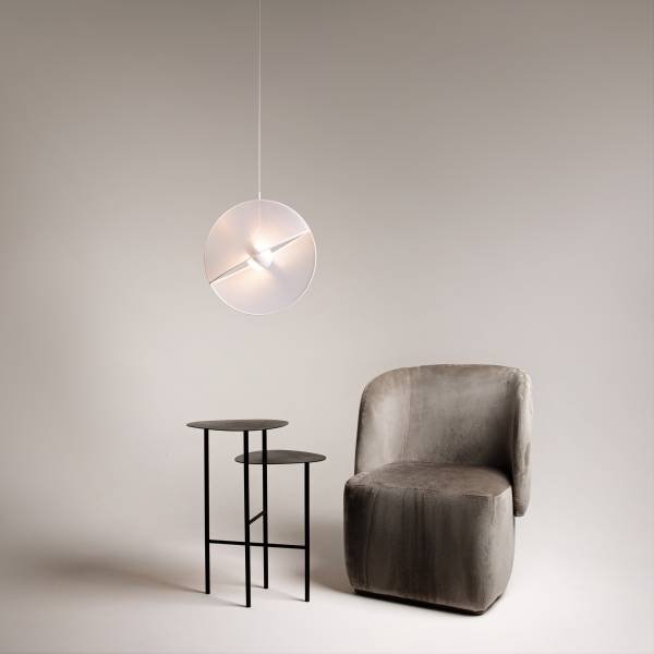 Lampada a sospensione LED Reflex Vetro fumé / Metallo - 1 punto luce