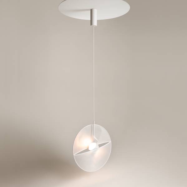 Lampada a sospensione LED Reflex Vetro fumé / Metallo - 1 punto luce