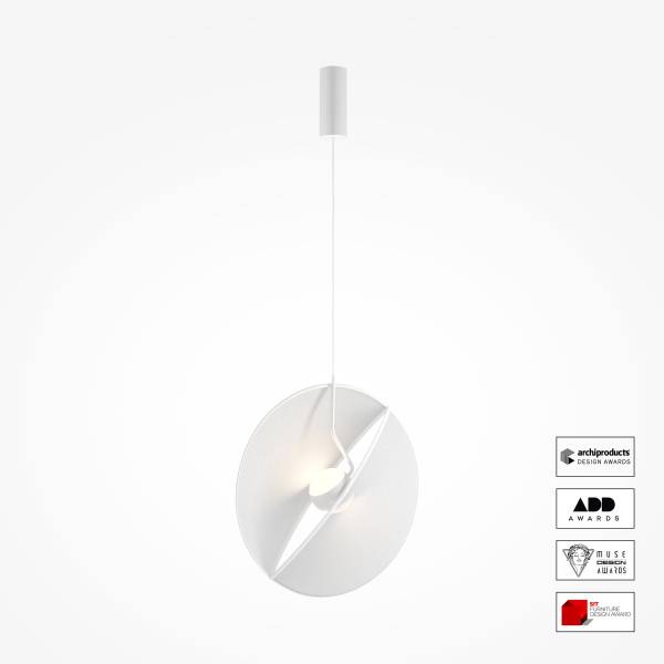 Lampada a sospensione LED Reflex Vetro fumé / Metallo - 1 punto luce