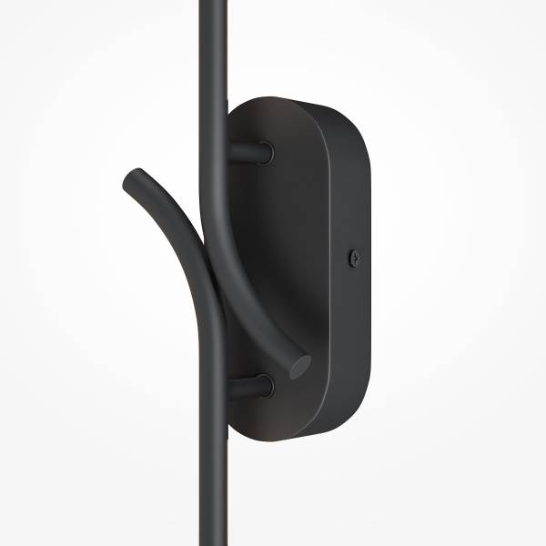LED-Wandleuchte Renaissance Silikon / Metall - 1-flammig - Schwarz