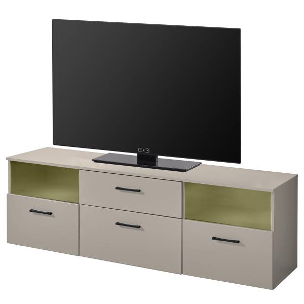 Beleuchtetes TV-Lowboard Venchy Sandgrau