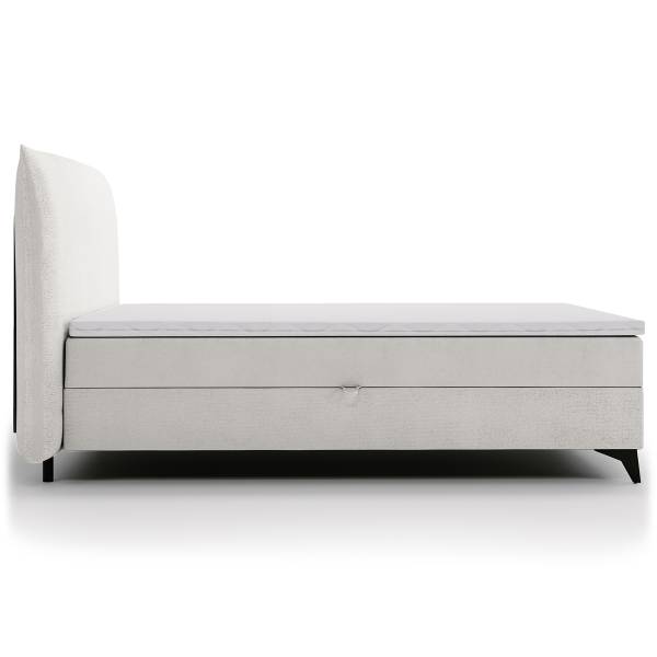 Letto boxspring Paolun tessuto strutturato - Beige