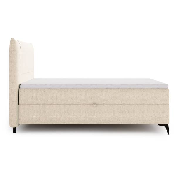 Letto boxspring Mouina Tessuto Hevi: beige - 160 x 200cm