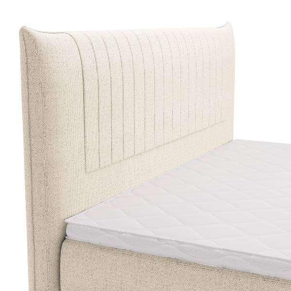 Letto boxspring Mouina Tessuto Hevi: beige - 160 x 200cm
