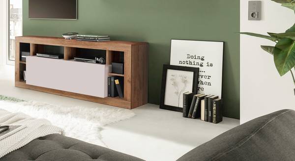 Tv-meubel Rimini kasjmierkleurig/donkere eikenlook
