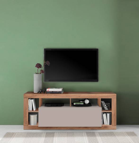 Tv-meubel Rimini kasjmierkleurig/donkere eikenlook