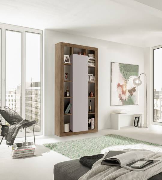 Schrank Rimini Kaschmir / Eiche Dunkel Dekor