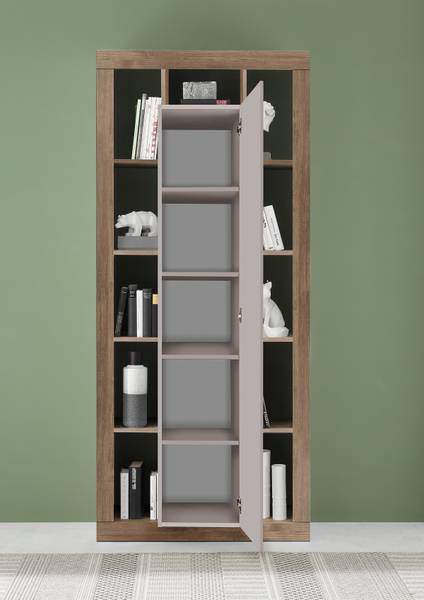 Schrank Rimini Kaschmir / Eiche Dunkel Dekor