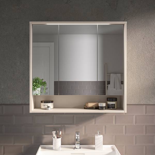 Armadietto illuminato Juvara 80 cm cashmere