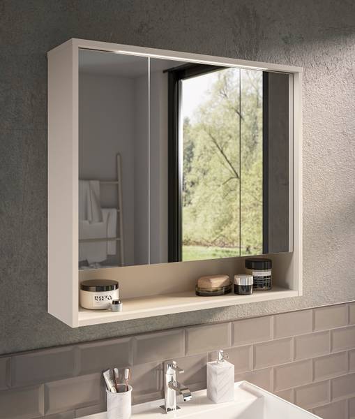 Armadietto illuminato Juvara 80 cm cashmere