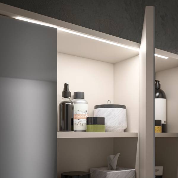 Armadietto illuminato Juvara 80 cm cashmere