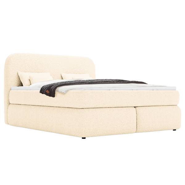 Letto boxspring Amodou Tessuto teddy Svea: beige