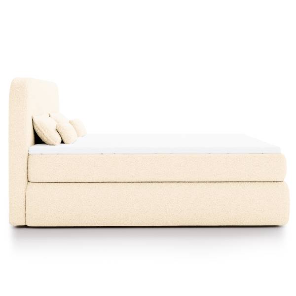 Letto boxspring Amodou Tessuto teddy Svea: beige