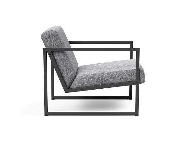Sessel Vikko mit Armlehne Stoff Twist: Granite