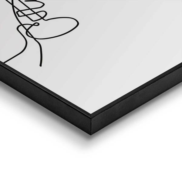 Kunstdruck Wein MDF - Schwarz / Weiß