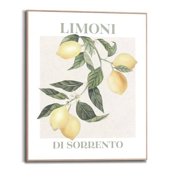 Kunstdruck Limoni MDF - Grün / Gelb