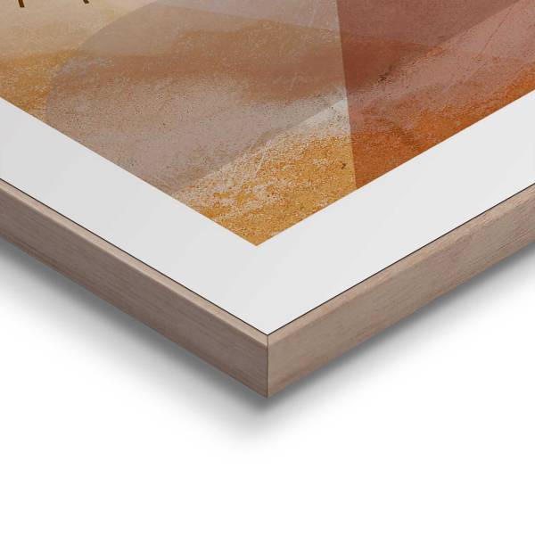 Kunstdruck Sonne MDF - Beige / Braun