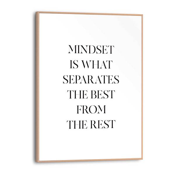 Kunstdruck Mindset MDF - Schwarz / Weiß