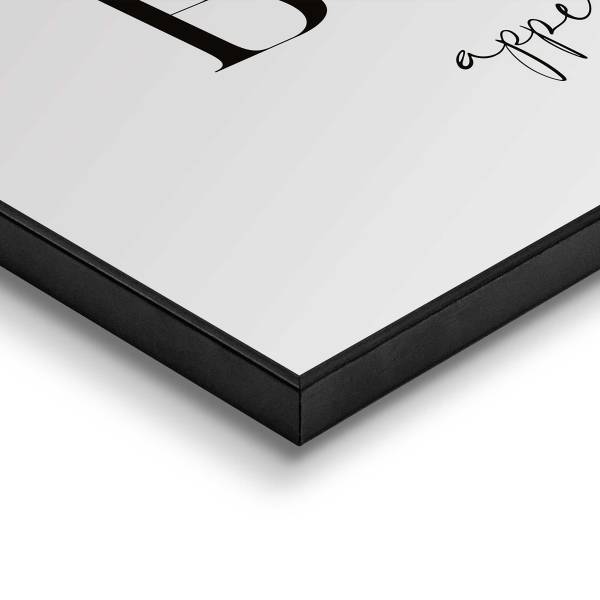 Kunstdruck Bon Appetit MDF - Schwarz / Weiß