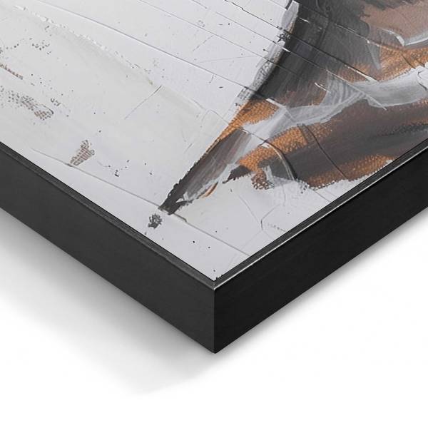 Kunstdruck Lady Gold MDF - Schwarz / Weiß