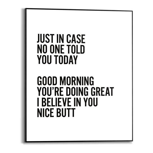 Kunstprint Nice Butt MDF - zwart/wit