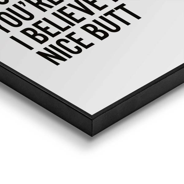 Kunstprint Nice Butt MDF - zwart/wit