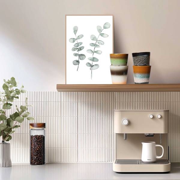 Impression Eukalyptus MDF - vert / beige