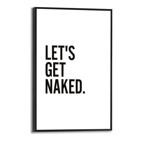 Kunstprint Let´s get Naked MDF - zwart/wit