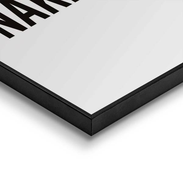 Kunstprint Let´s get Naked MDF - zwart/wit