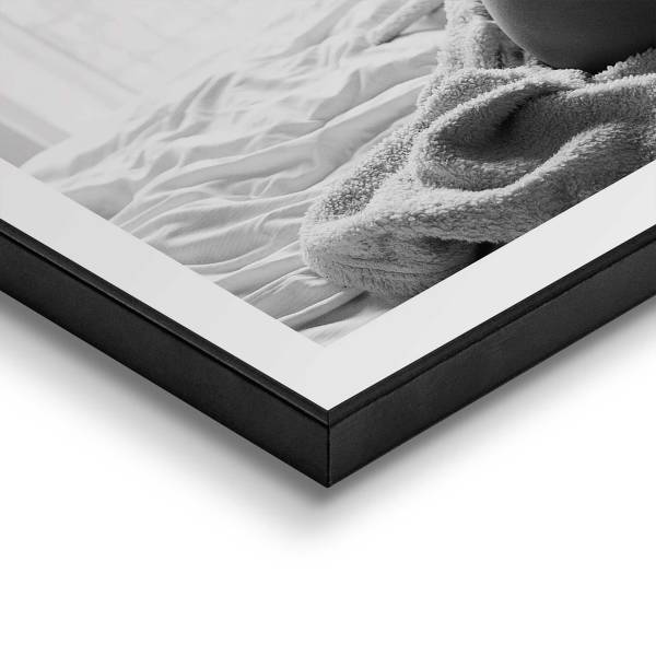 Kunstdruck Frau MDF - Schwarz / Weiß