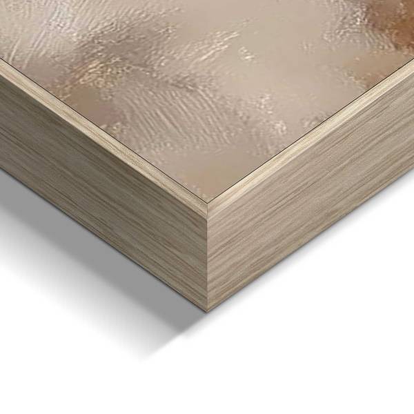 Kunstdruck Baum mit Blüte MDF - Beige