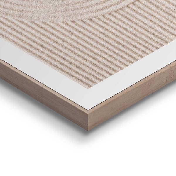 Kunstdruck Nature 3er-Set MDF - Beige / Weiß