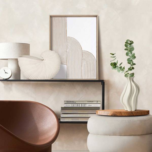 Holzbild Schleife MDF - Beige