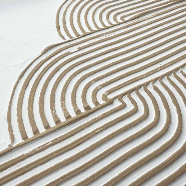 Holzbild Schleife MDF - Beige