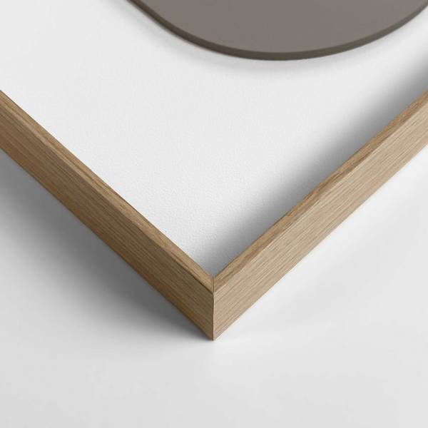 Holzbild Sculpted Silence MDF - Beige / Weiß