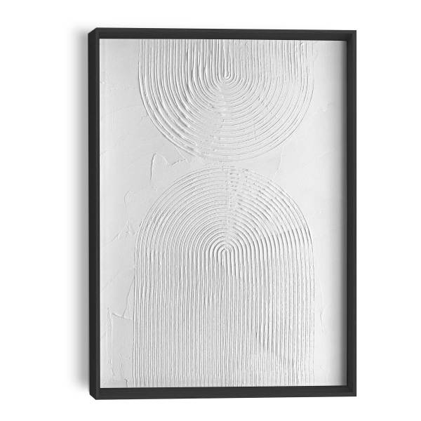 Holzbild Reliefbögen Typ A MDF - Schwarz / Weiß